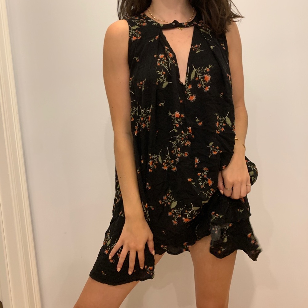 Free People Floral Tunic Dress Xs